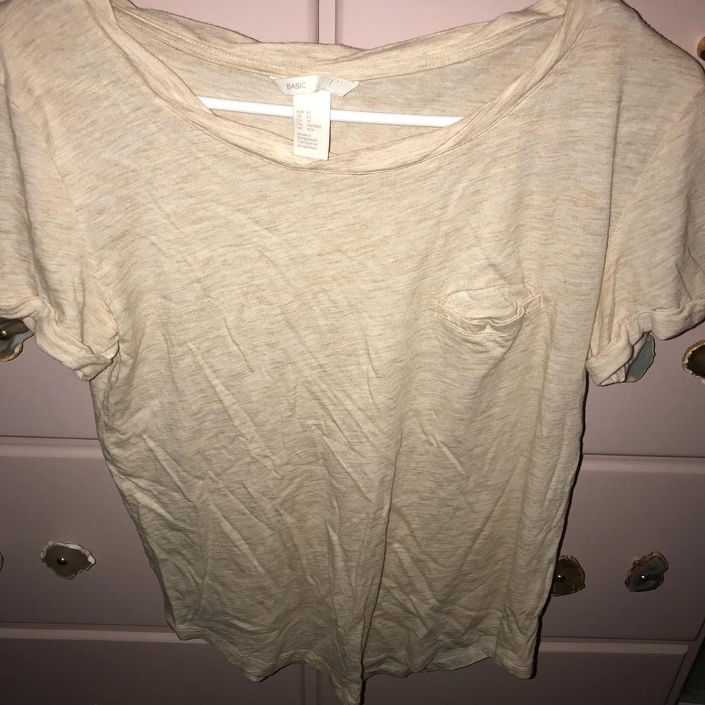 Cream T-short from H&M XS